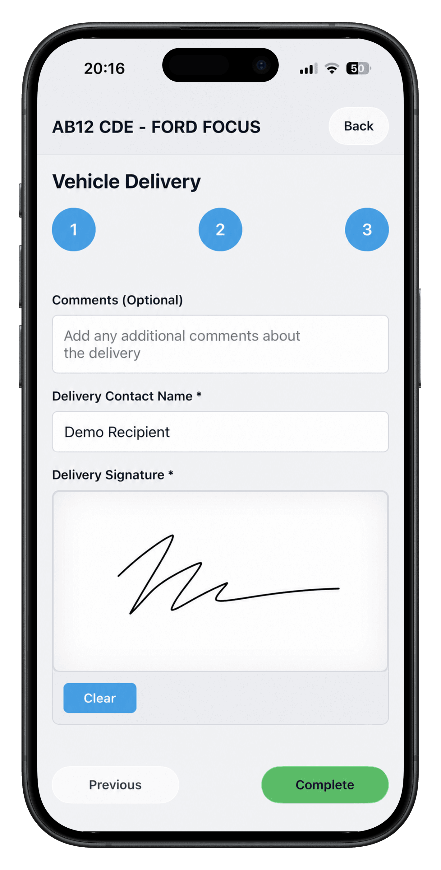 DriveTrack driver app delivery signature capture